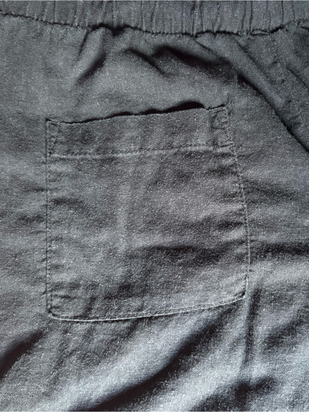 GAP Black Linen Shorts- Size Large- Black Summer Shorts - Picture 9 of 9
